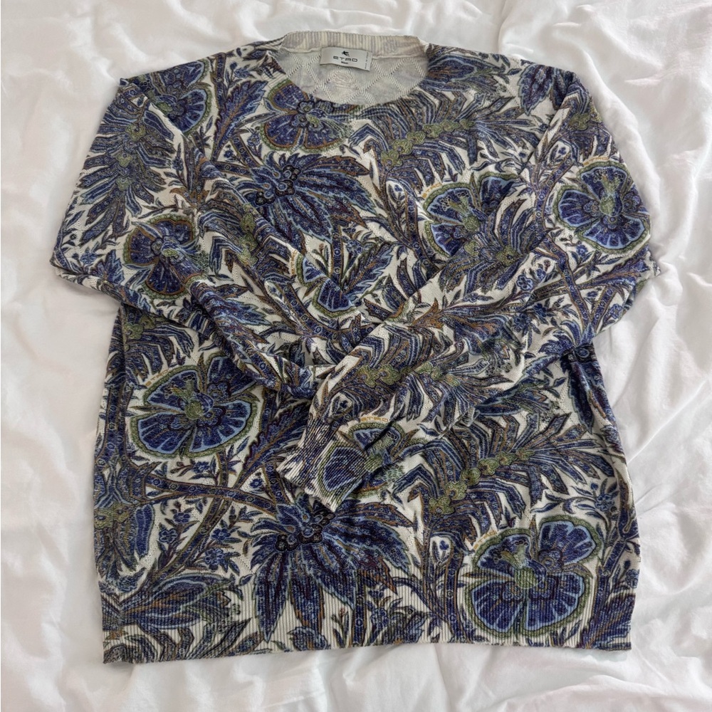 Etro Multicolor Paisley Knit Top